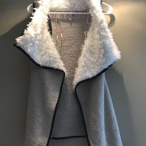 Long fuzzy vest